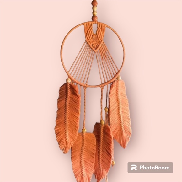 Custom Hand Crafted Macrame Feathered Dream Catcher - Picture 3 of 8